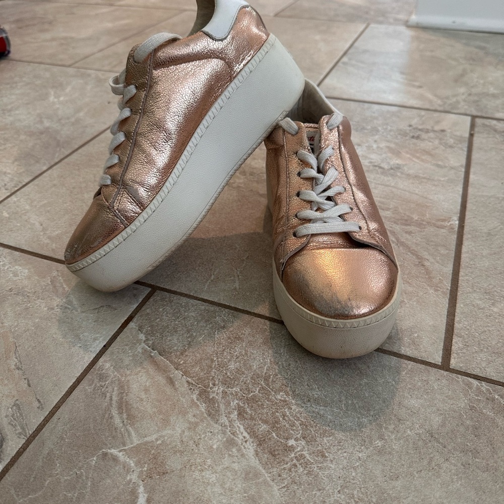 Ash Rose Gold Platform Sneakers, Limited Edition
